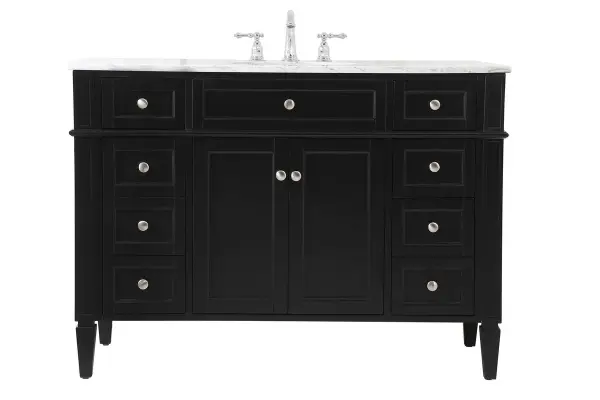 Park Avenue 48" Bathroom Vanity Set in Black
