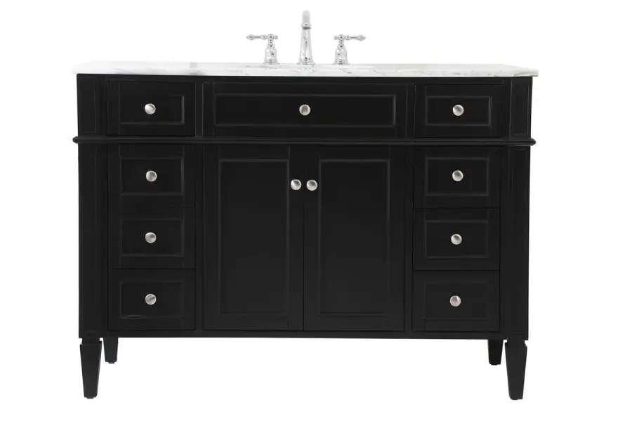 Park Avenue 48" Bathroom Vanity Set in Black