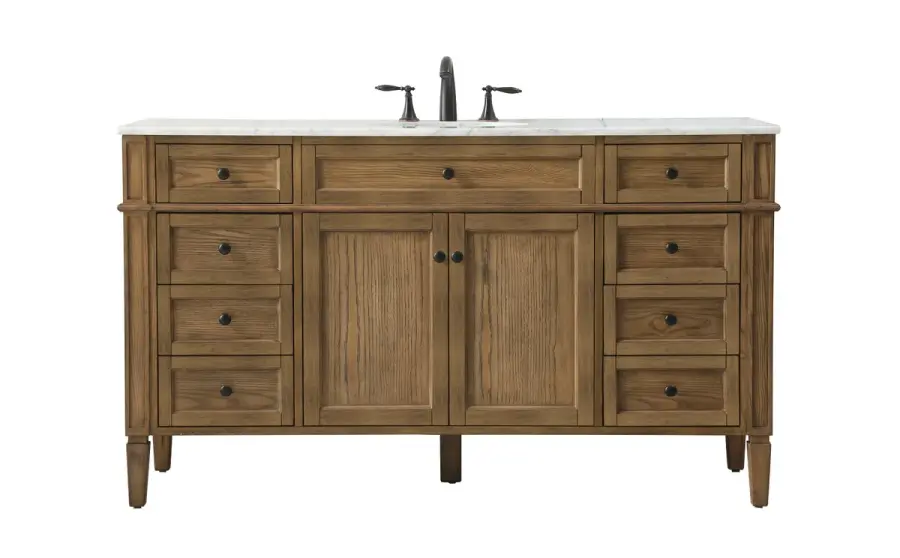 Park Avenue 60" Single Bathroom Vanity in Driftwood