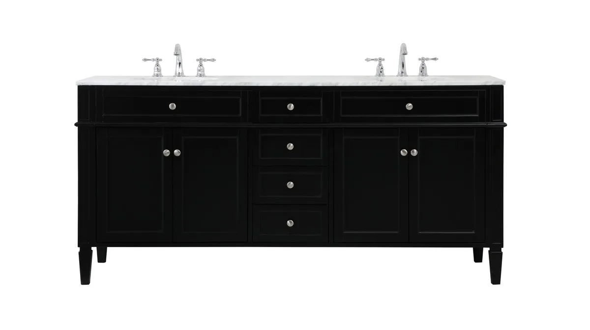 Park Avenue Double Bathroom Vanity in black