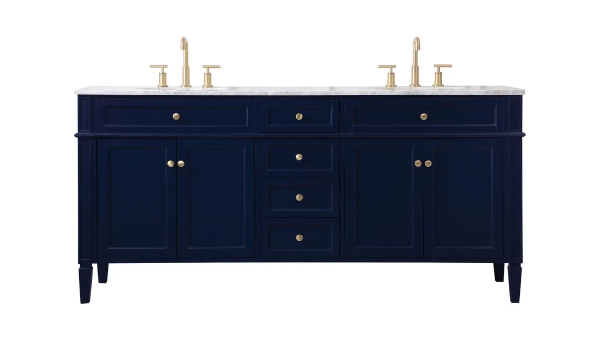 Park Avenue 72" Double Vanity in Blue