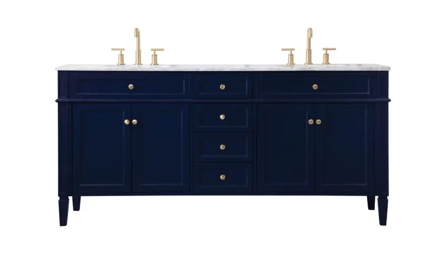 Park Avenue 72" Double Vanity in Blue