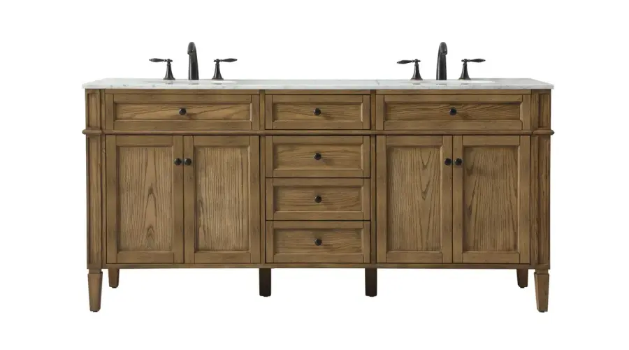 Park Avenue 72" Double Vanity in Driftwood