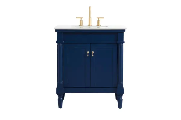 The Lexington vanity combines traditional elegance with modern functionality. Hand-painted blue finish, ivory marble countertop, and porcelain undermount sink create sophisticated style for compact bathrooms.