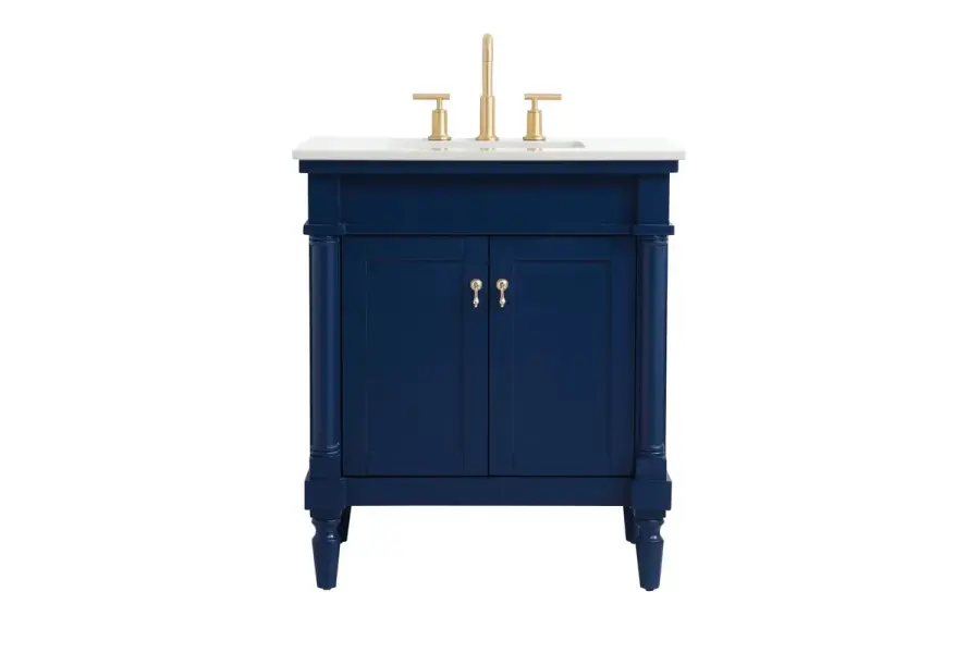 Lexington 30" Single Bathroom Vanity in Blue - Image 1