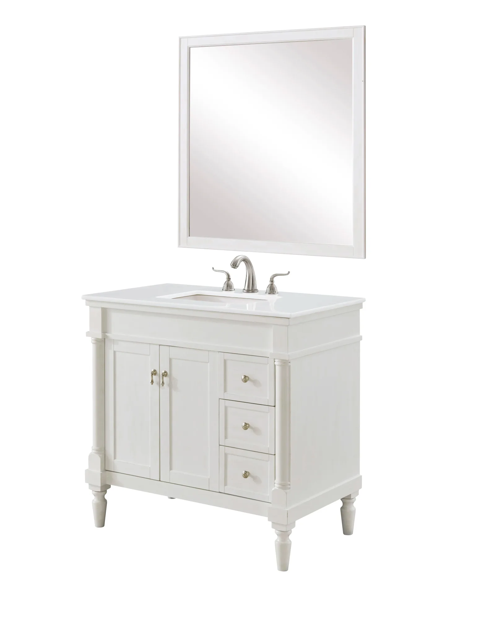 Lexington 36" Single Bathroom Vanity in Antique White