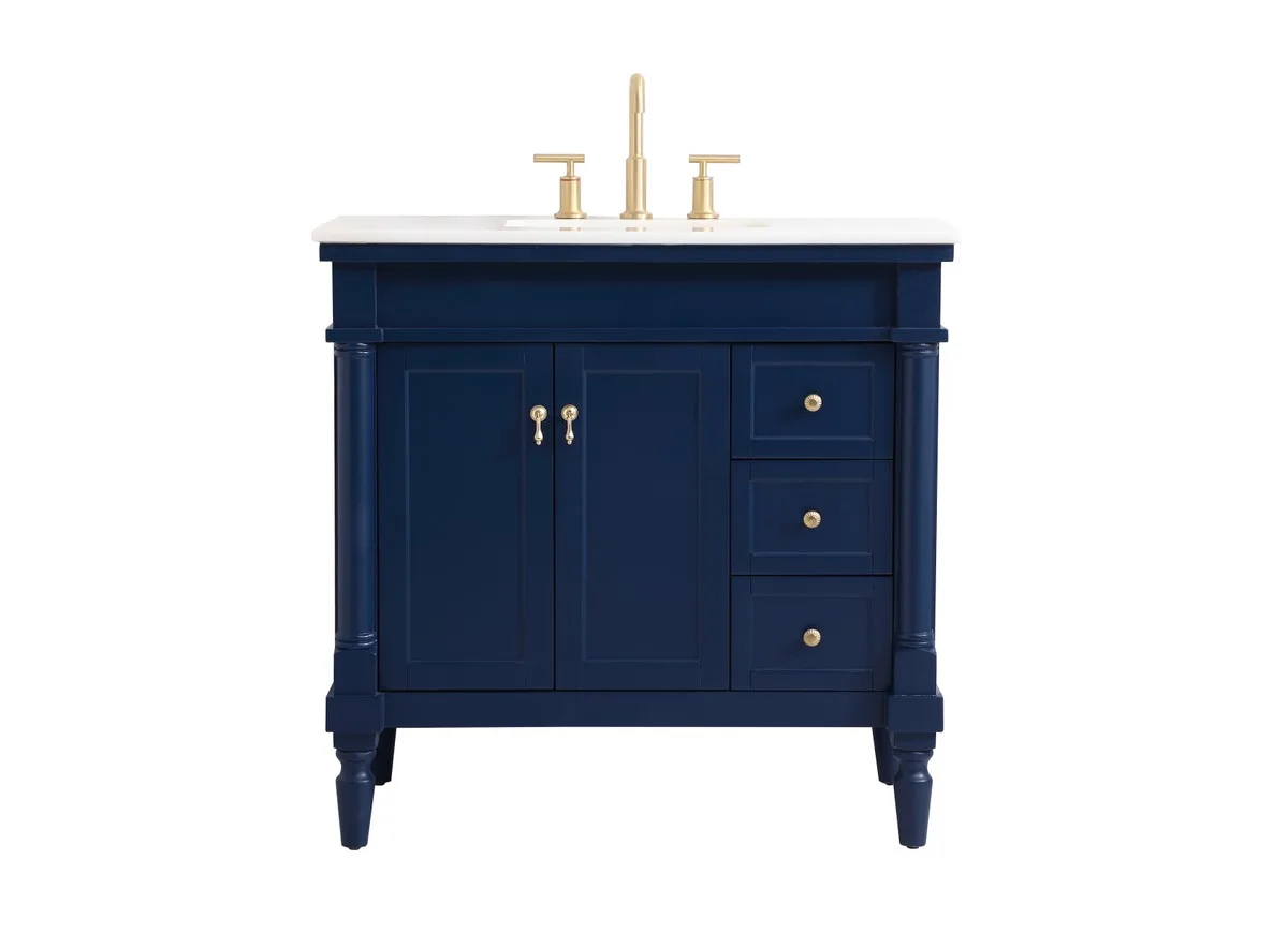 Lexington 36" Single Vanity in Blue