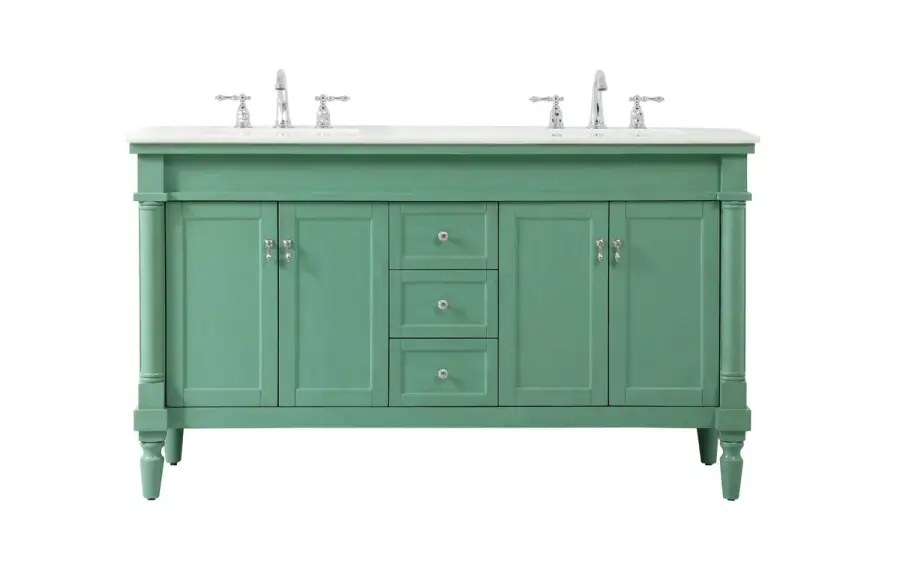 Lexington 60" Vanity Sink Set in Vintage Mint