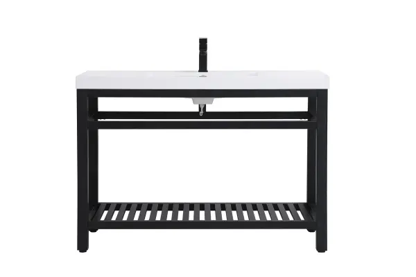 Raya 48" Single Bathroom Vanity in Black