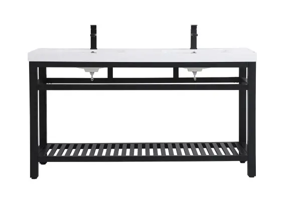 Raya 60" Double Vanity in Black