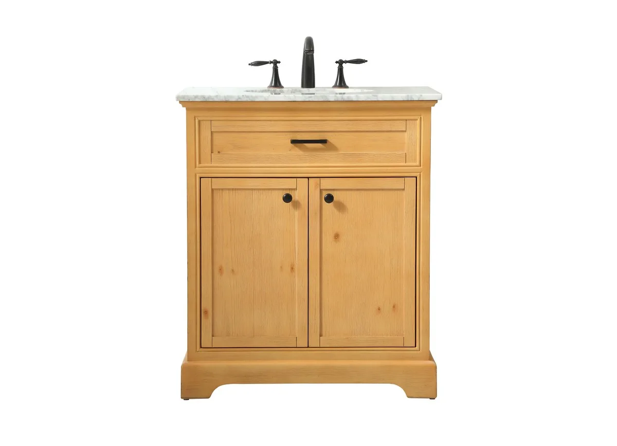 Americana 30" Single Bathroom Vanity in Natural Wood