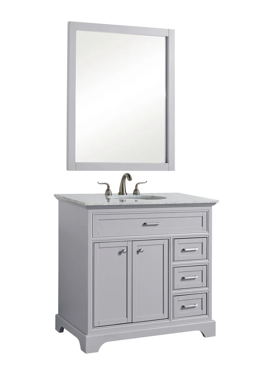 Americana 36" Single Bathroom Vanity in Light Grey