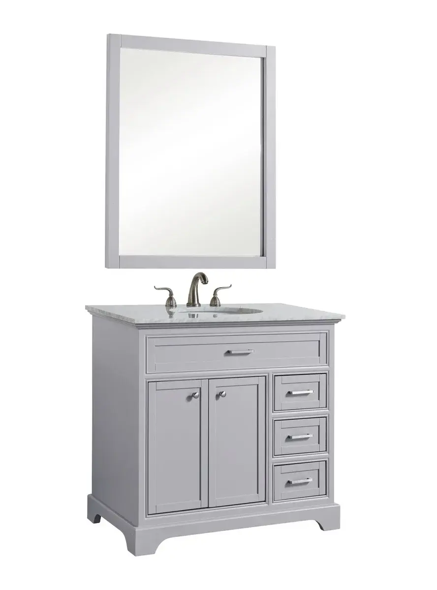 Americana 36" Single Bathroom Vanity in Light Grey