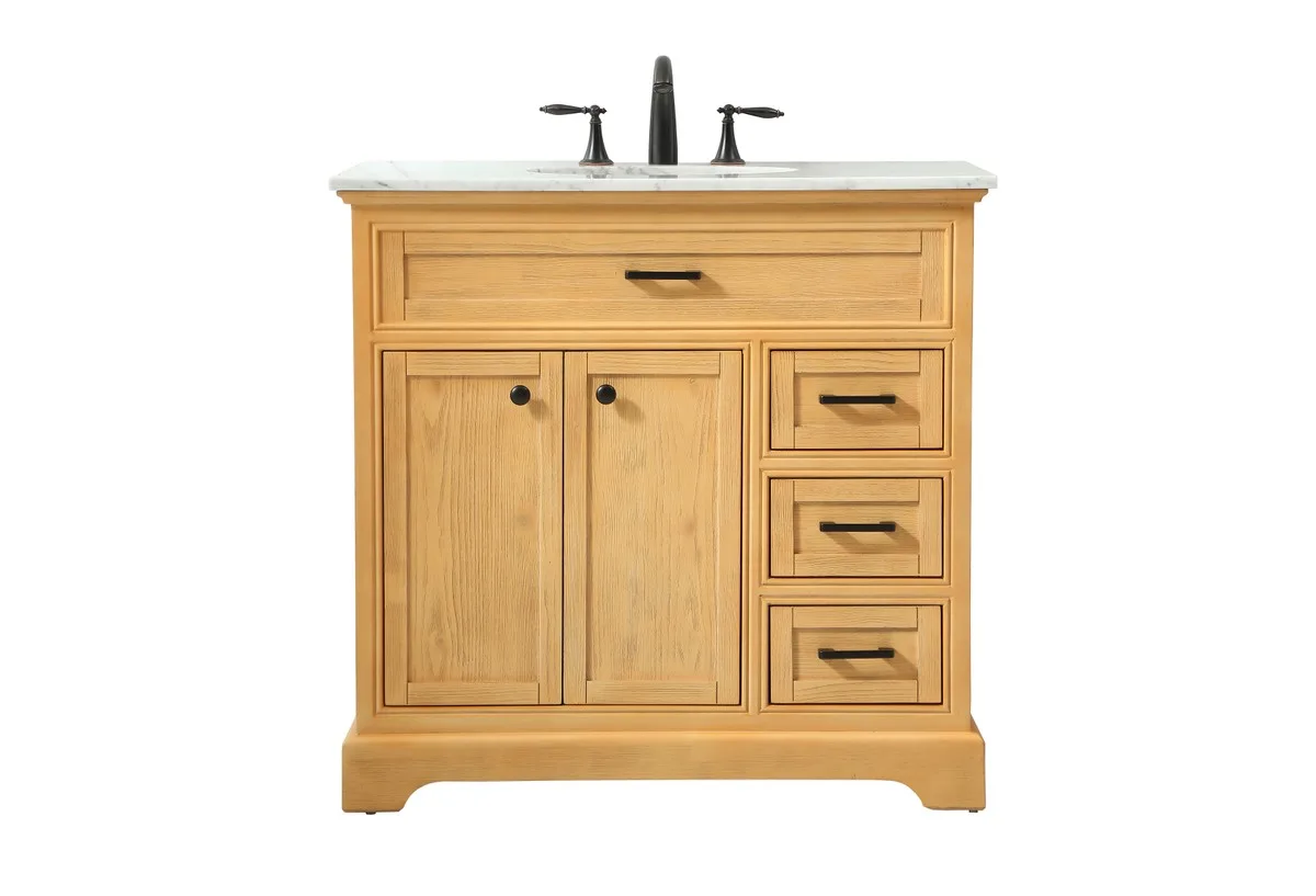 Americana 36" Single Bathroom Vanity in Natural Wood