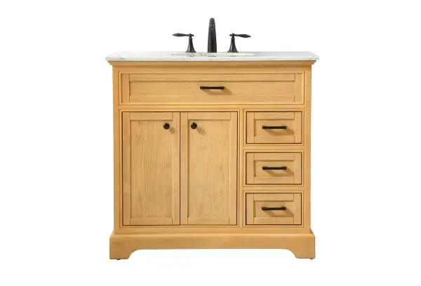 Americana 36" Single Bathroom Vanity in Natural Wood