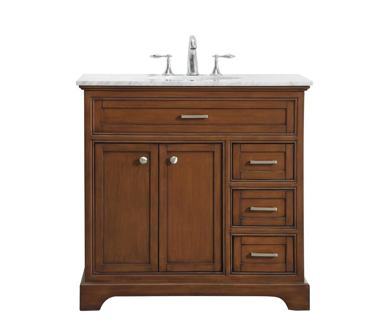 Americana 36" Single Bathroom Vanity in Teak