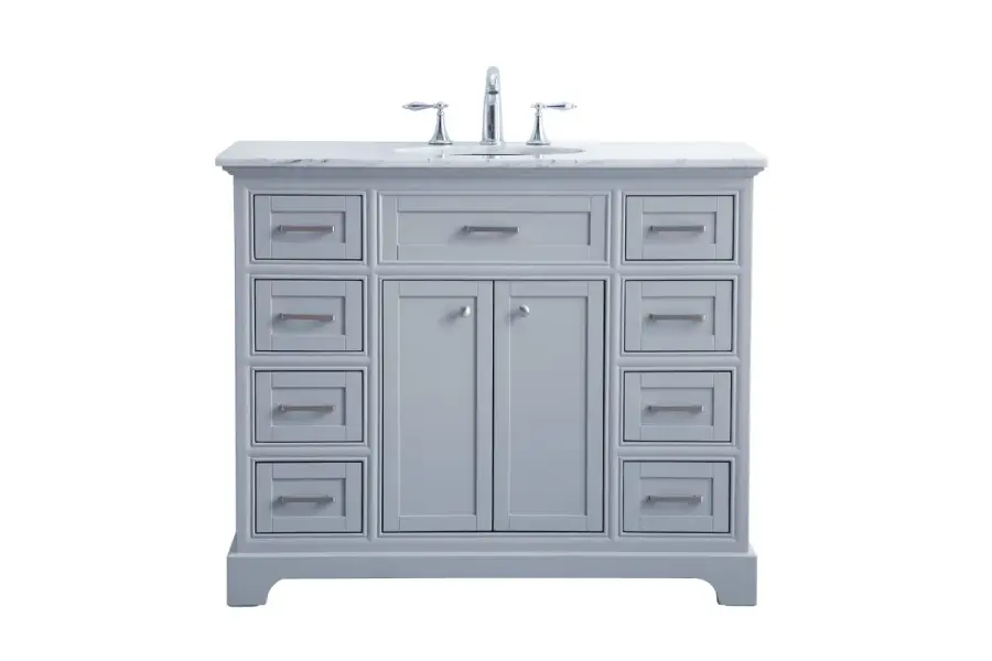 Americana 42" Single Bathroom Vanity in Light Grey