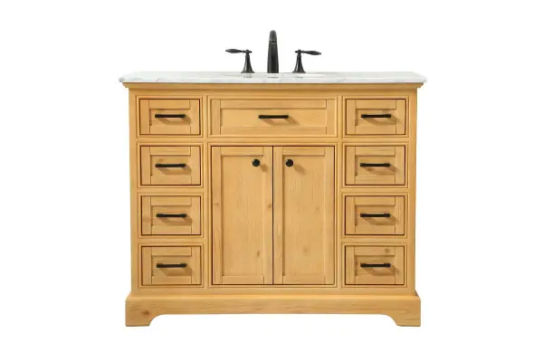 Americana 42" Single Bathroom Vanity in Natural Wood