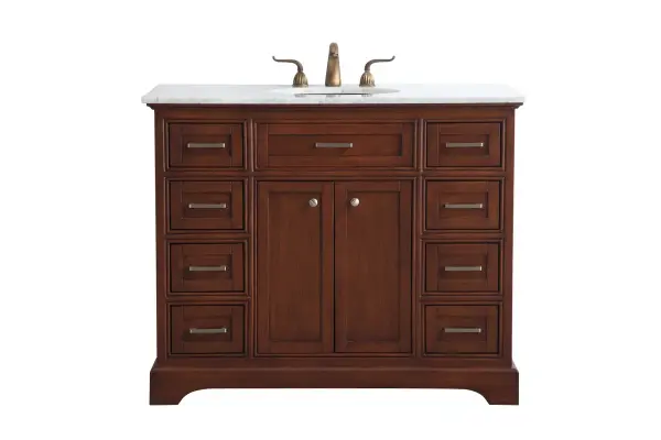 Americana 42" Single Bathroom Vanity in Teak