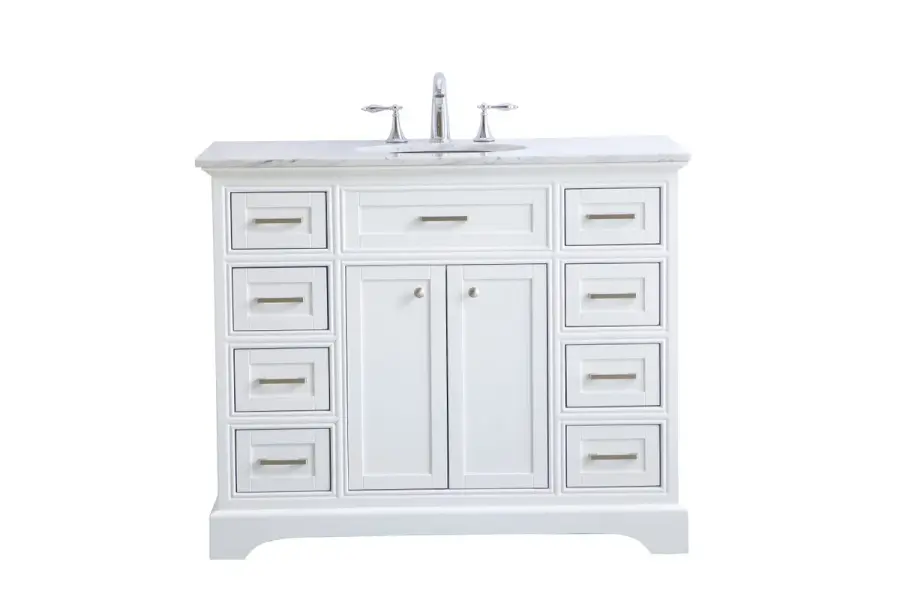 Americana 42" Single Bathroom Vanity Set in White