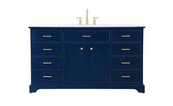 Americana 60" Single Bathroom Vanity in Blue