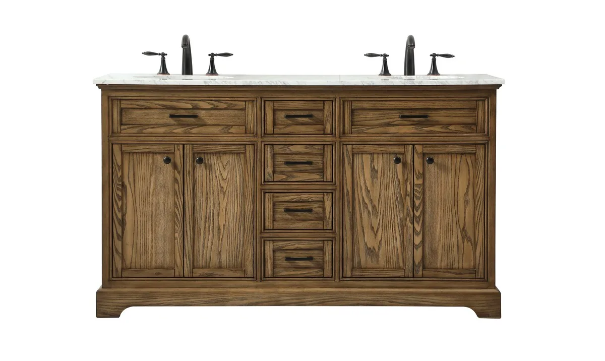 Americana Double Bathroom Vanity in driftwood