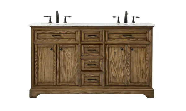 Americana 60" Double Vanity in Driftwood