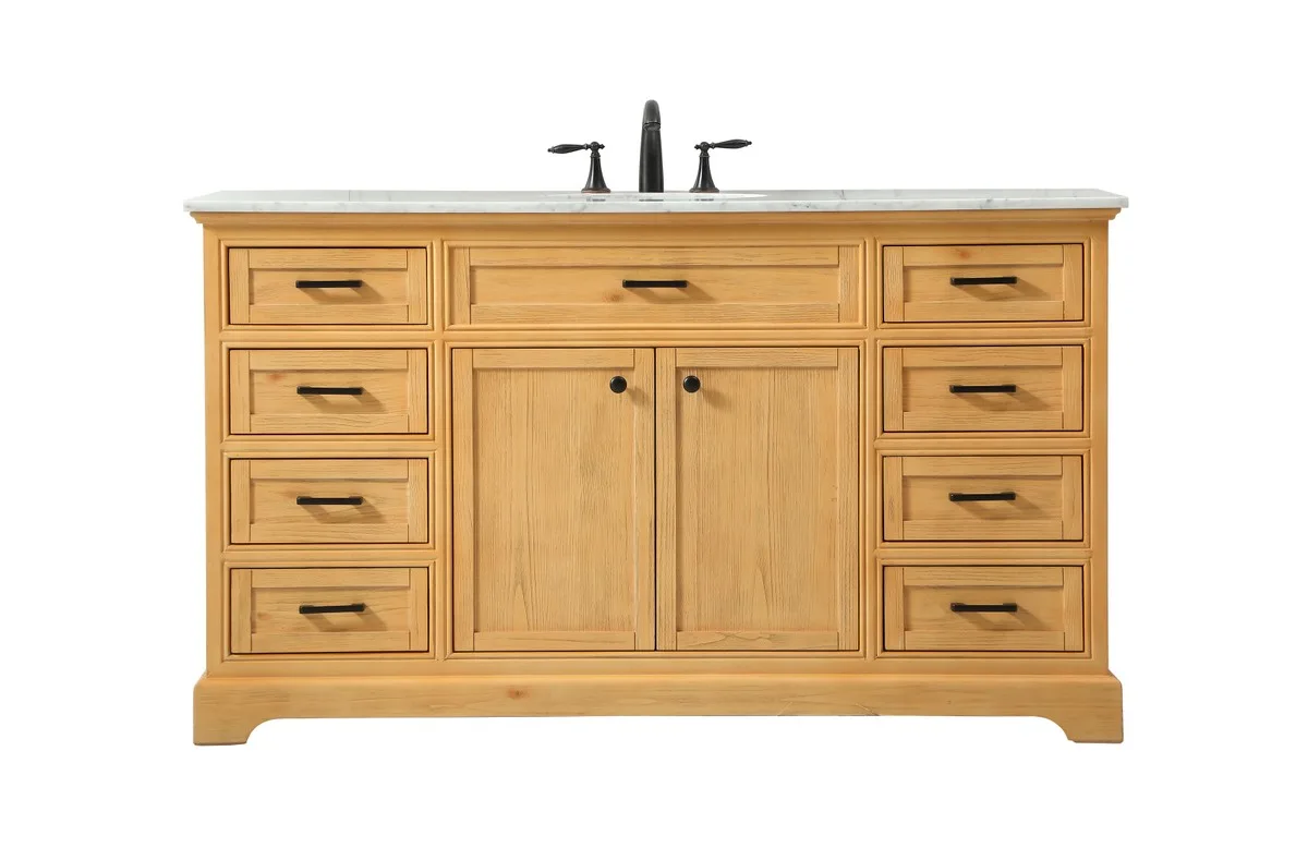 Americana Single Bathroom Vanity in natural wood