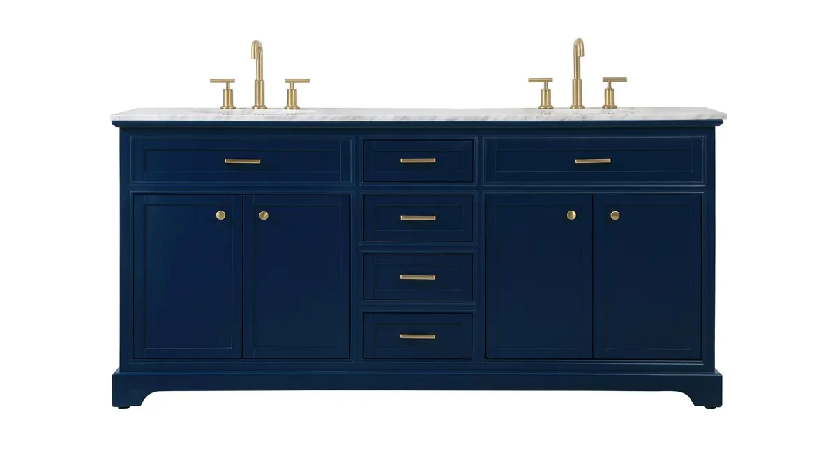 Americana Double Bathroom Vanity in blue
