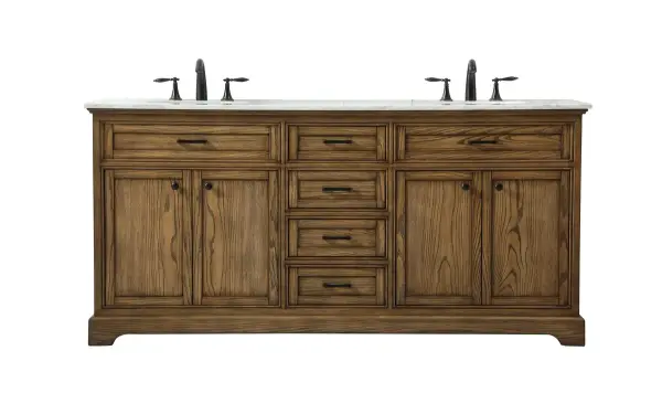 Americana 72" Double Vanity in Driftwood