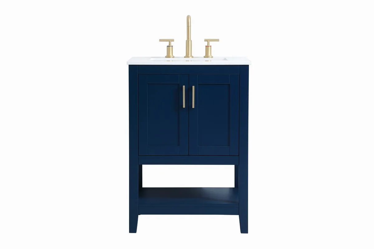 Aubrey 24" Single Bathroom Vanity in Blue