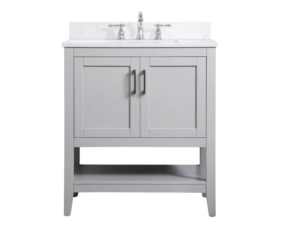 Aubrey 30" Bathroom Vanity Set in Grey