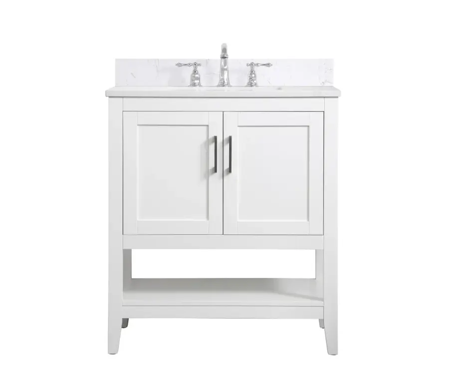 Aubrey 30" Bathroom Vanity Set in White