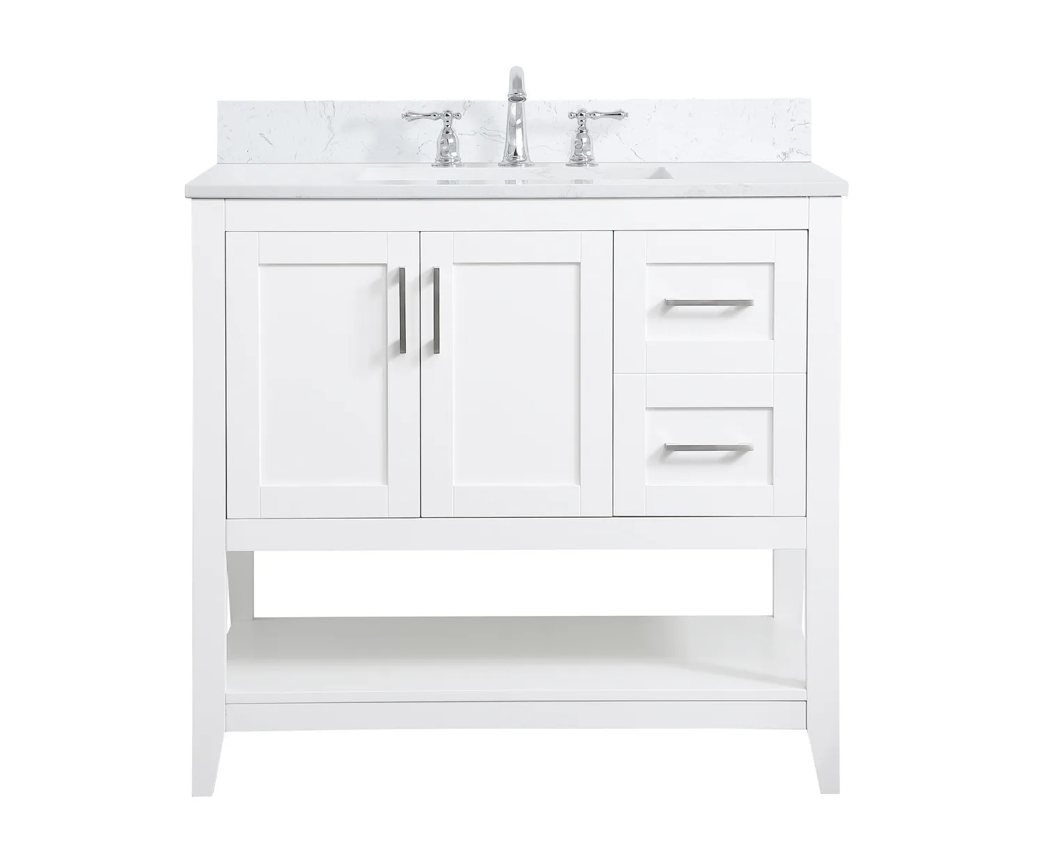 Aubrey Bathroom Vanity Set in White