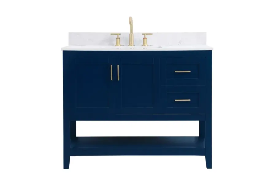 Aubrey 42" Bathroom Vanity Set in Blue