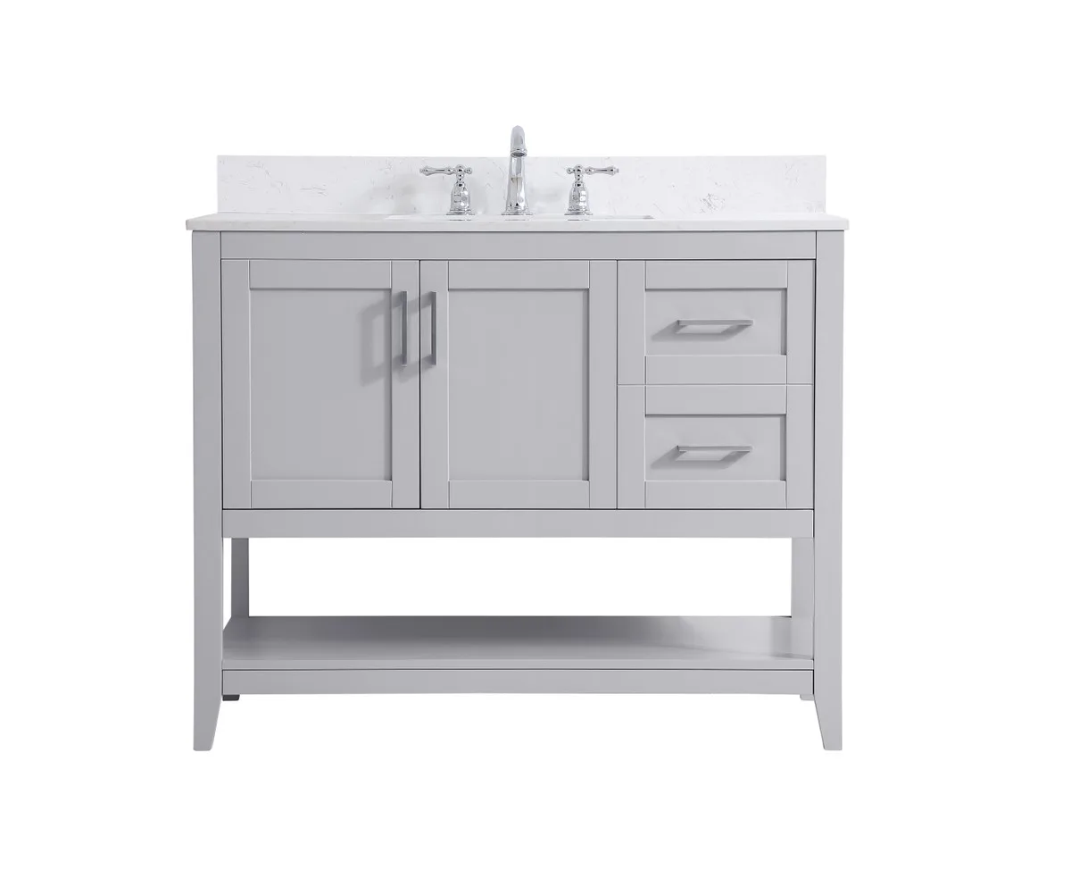 Aubrey Bathroom Vanity Set in Grey