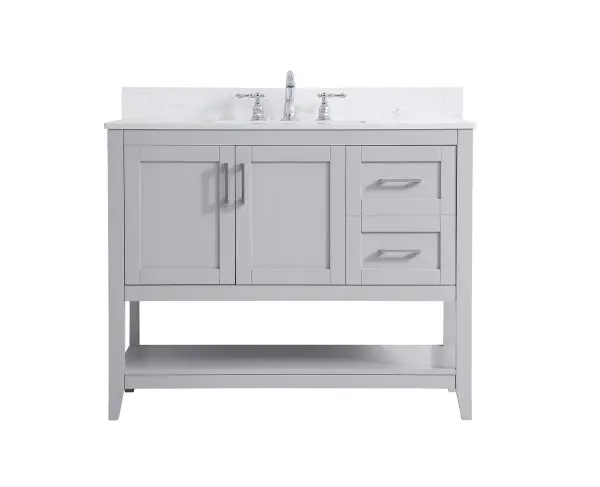 Aubrey 42" Bathroom Vanity Set in Grey