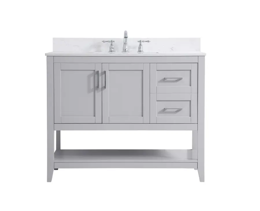 Aubrey 42" Bathroom Vanity Set in Grey