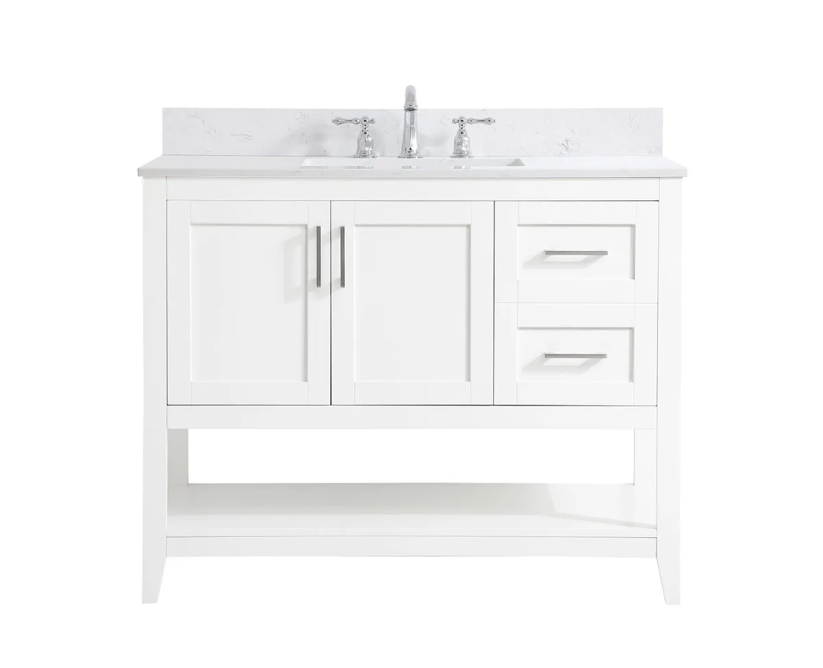 Aubrey Bathroom Vanity Set in White