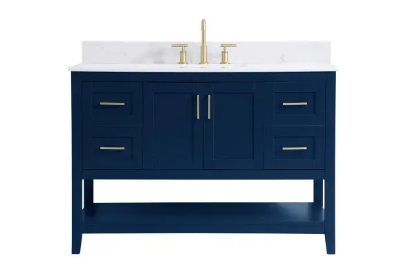 Aubrey 48" Bathroom Vanity Set in Blue