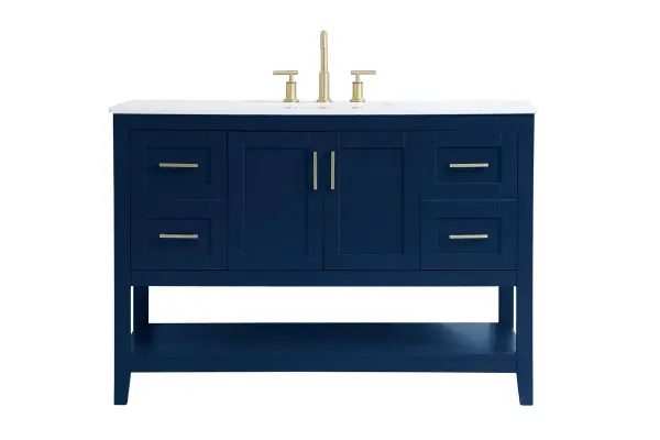 Aubrey 48" Single Bathroom Vanity in Blue