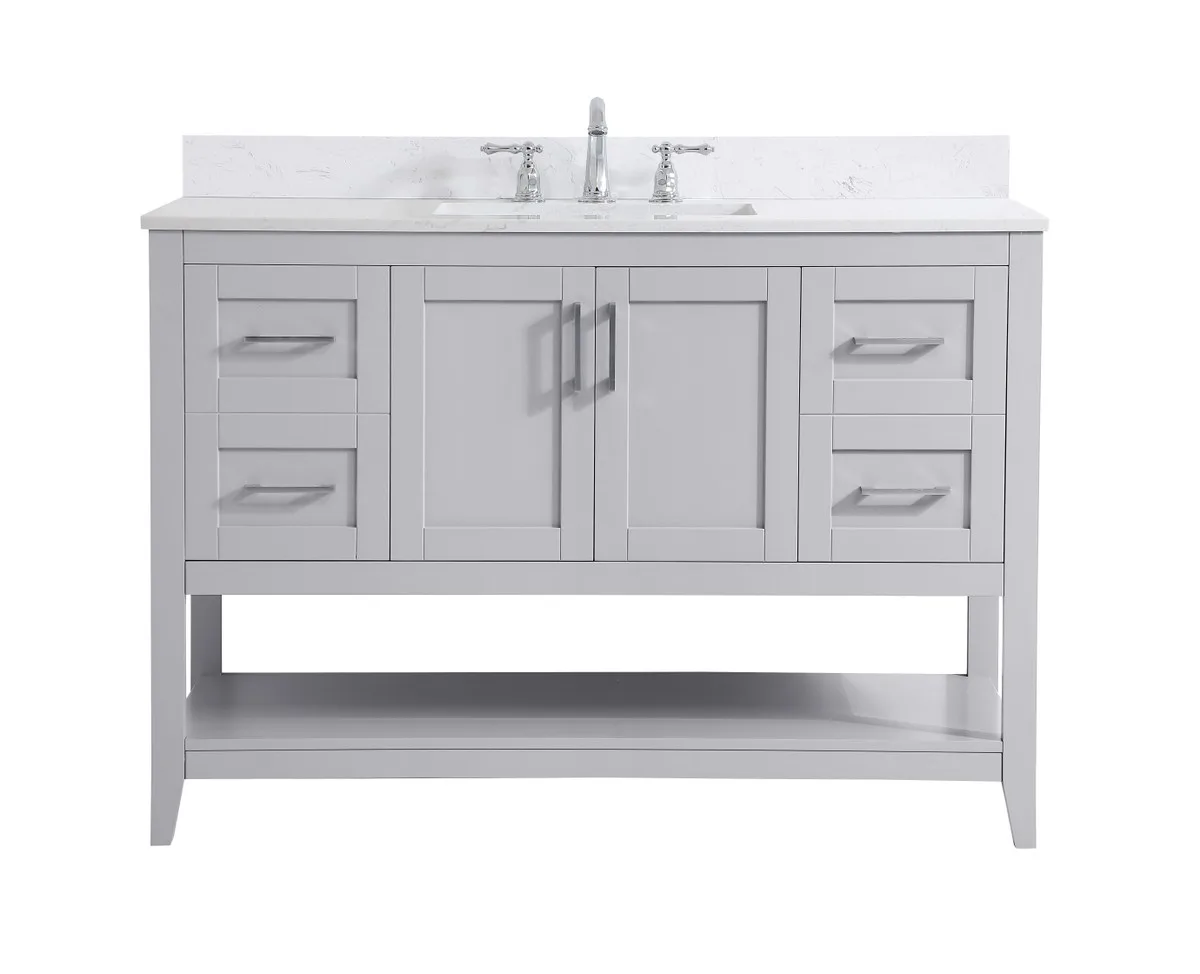 Aubrey Bathroom Vanity Set in Grey