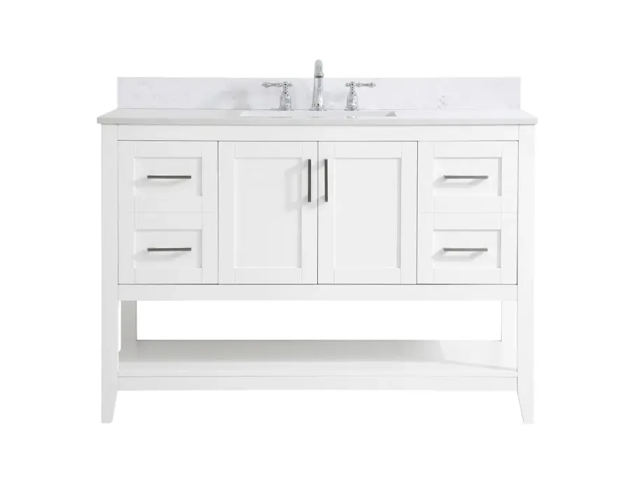 Aubrey 48" Bathroom Vanity Set in White
