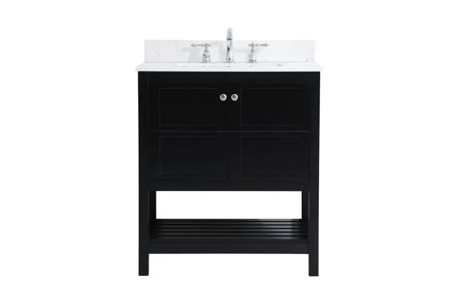 Theo 30" Bathroom Vanity Set in Black