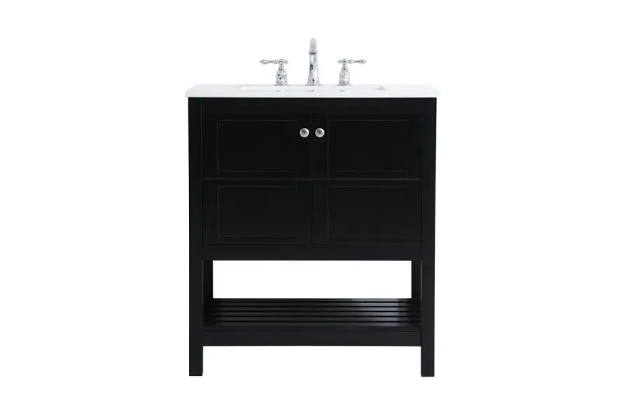 Theo 30" Single Bathroom Vanity in Black