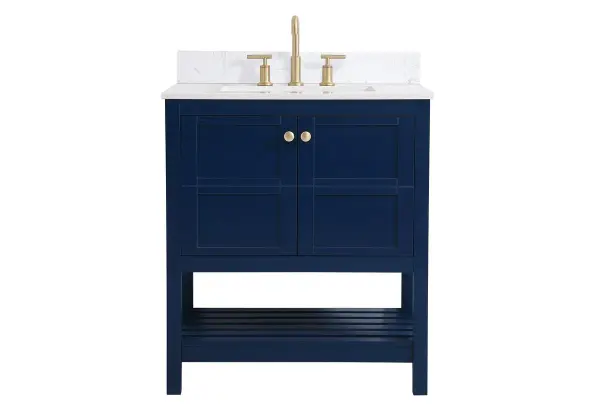 Theo 30" Bathroom Vanity Set in Blue