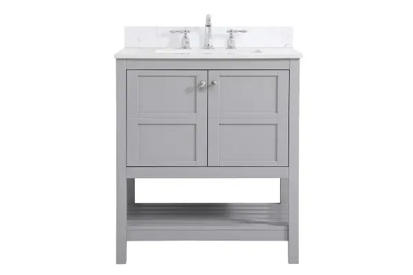 Theo 30" Bathroom Vanity Set in Gray