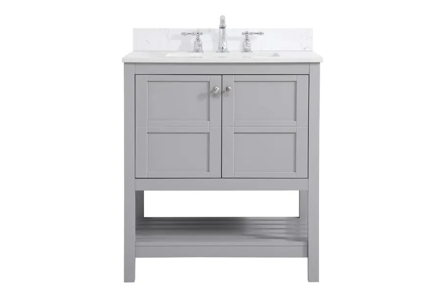 Theo 30" Bathroom Vanity Set in Gray