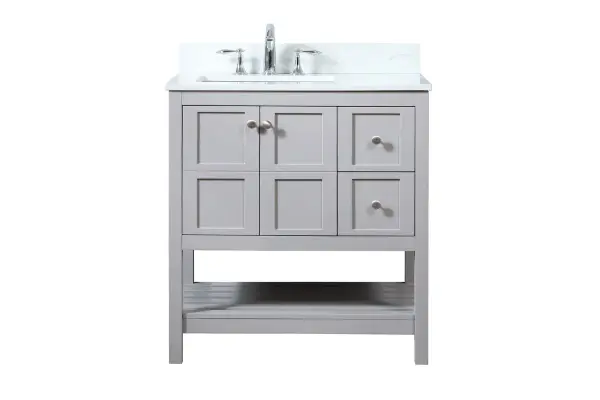 Theo 32" Vanity Sink Set in Grey