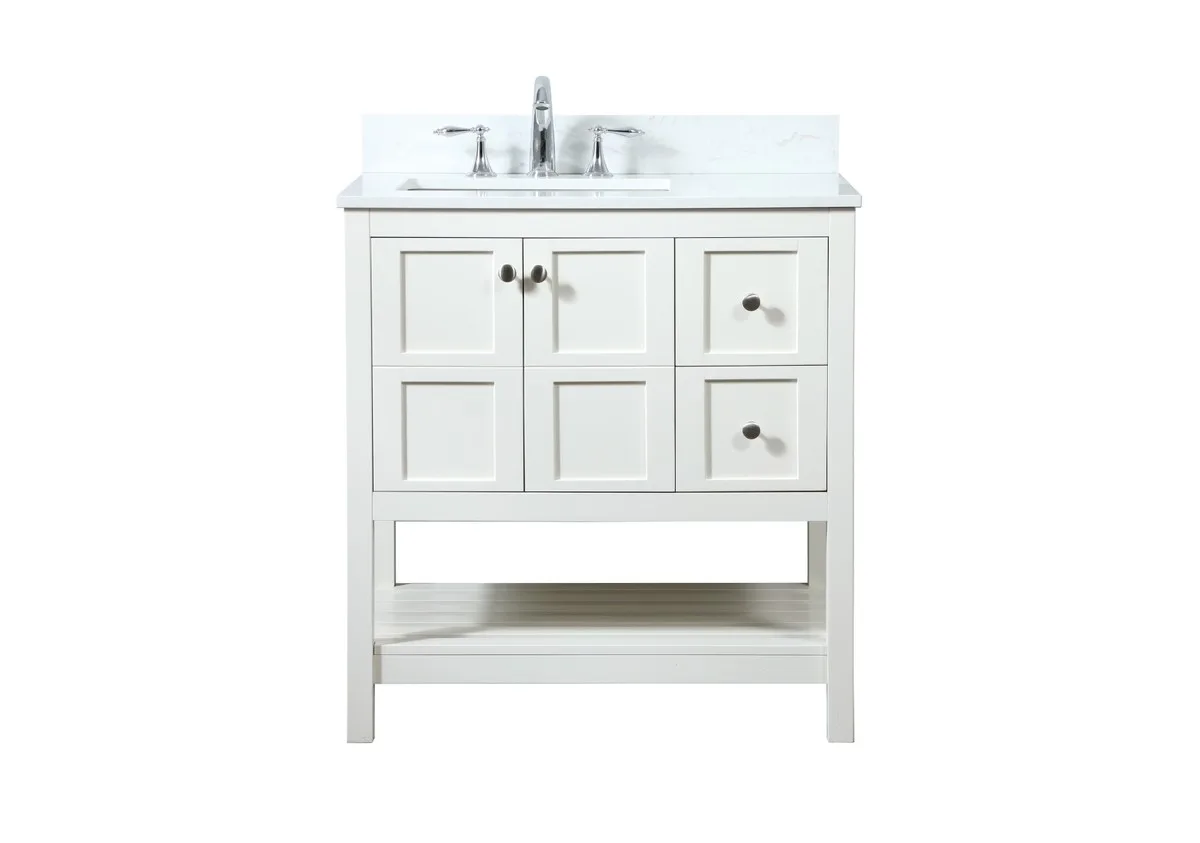 Theo 32" Vanity Sink Set in White